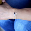 Aquamarine Petite Bar Bracelet