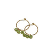 Peridot Small Hoop Earrings in Gold