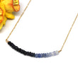 Sapphire Ombré Bar Necklace
