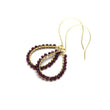 Garnet Wire Wrapped Teardrop Earrings