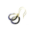 Sapphire Wire Wrapped Teardrop Earrings