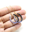 Sapphire Wire Wrapped Teardrop Earrings