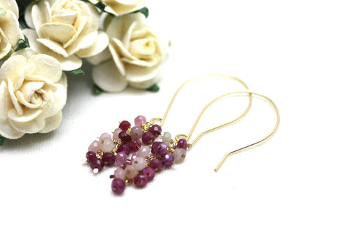 Ruby Cluster Earrings