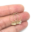 Citrine Small Hoop Earrings in Gold