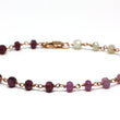 Ruby Gradient Bracelet in Wire Wrapped Rose Gold